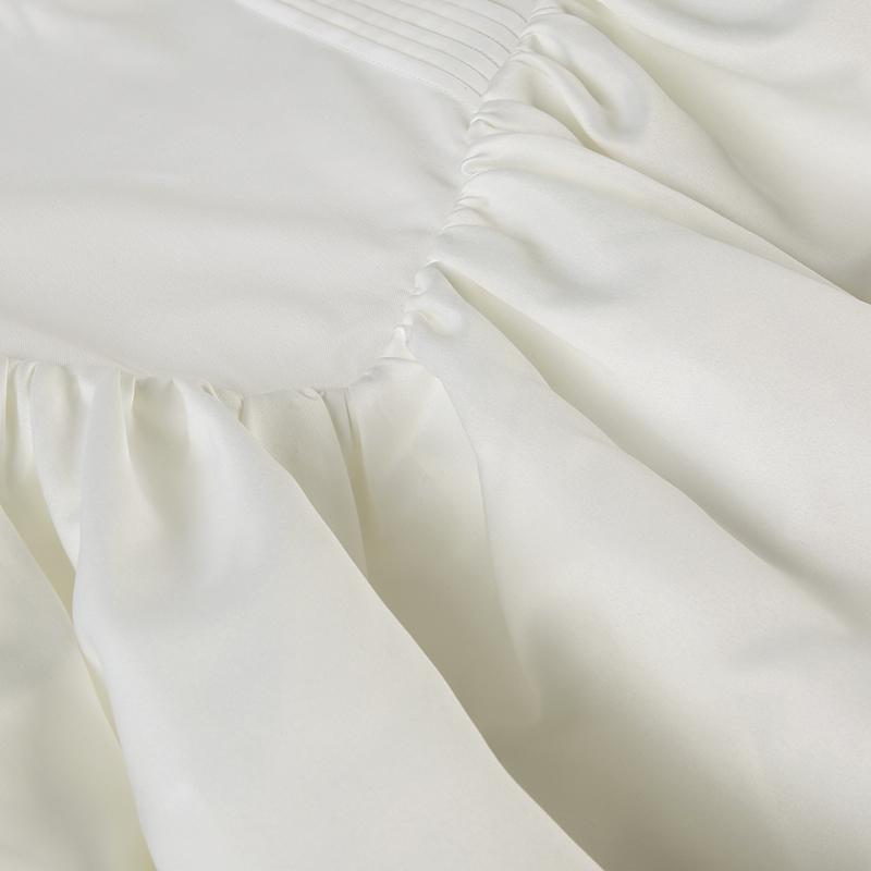 Women's elegant white slim-fit strapless floor-length dress with simple chest-shaped back strap design for evening gowns, suitable for wedding parties, clubs, formal wear, Classy Dresses