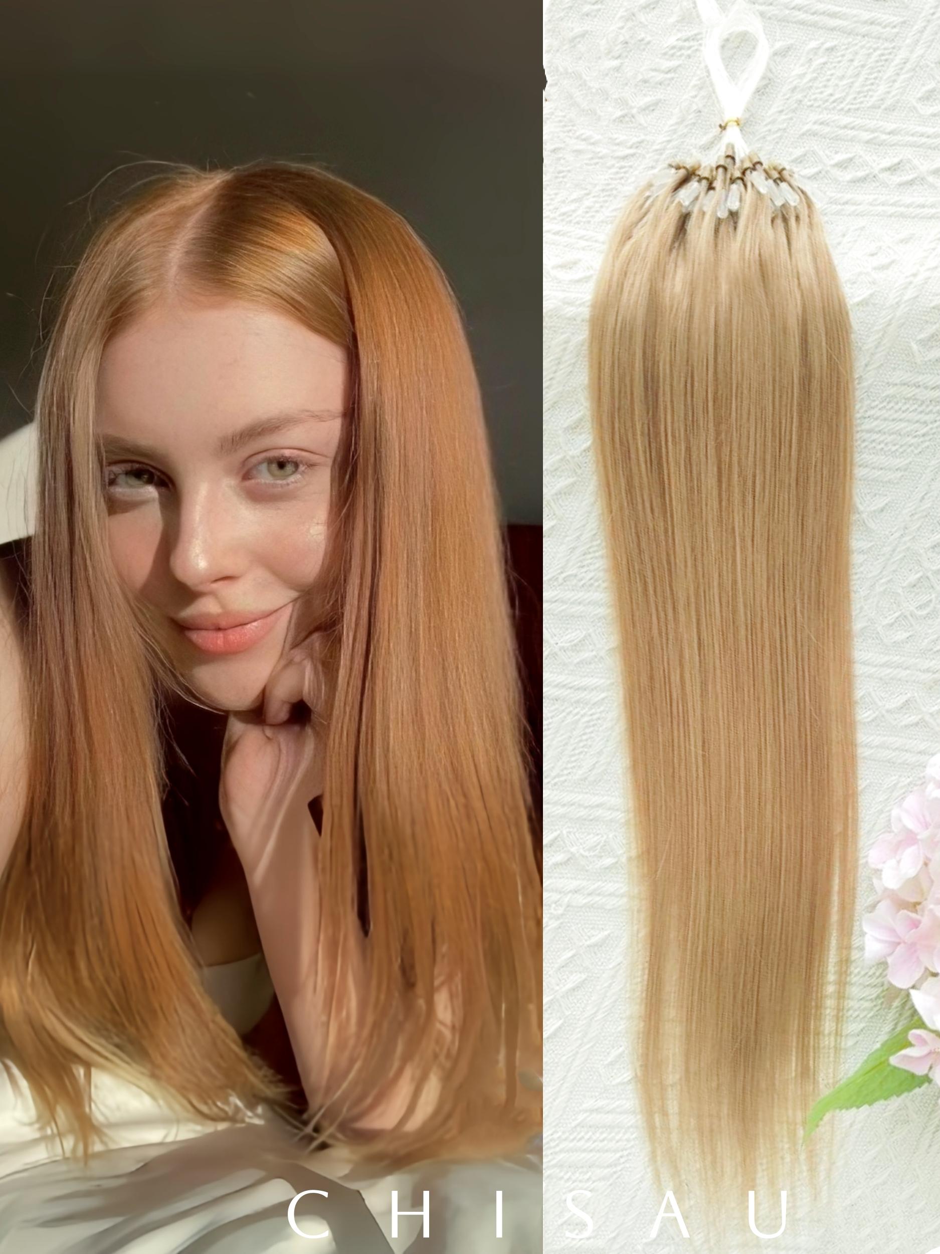 Microlink Hair Extensions Made from Real Human Hair, Featuring Microbead Micro Loop Technology, Soft And Shiny, with a Total of 50 Strands