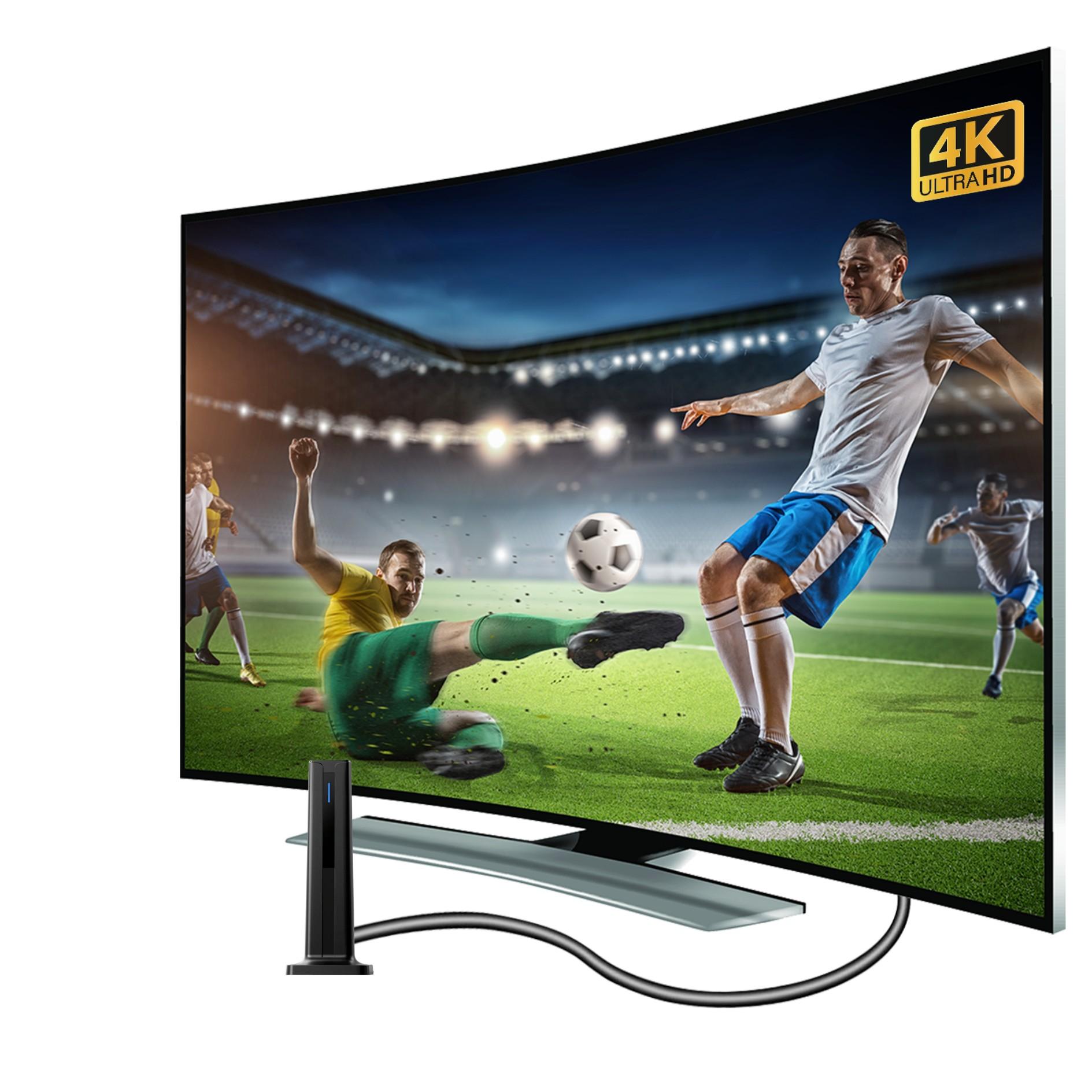 Long Range TV Antenna 2026 Model, No Internet Needed, Free Cable TV Fees, Compatible with Smart & Old Tvs, Ideal for Towns & Villages