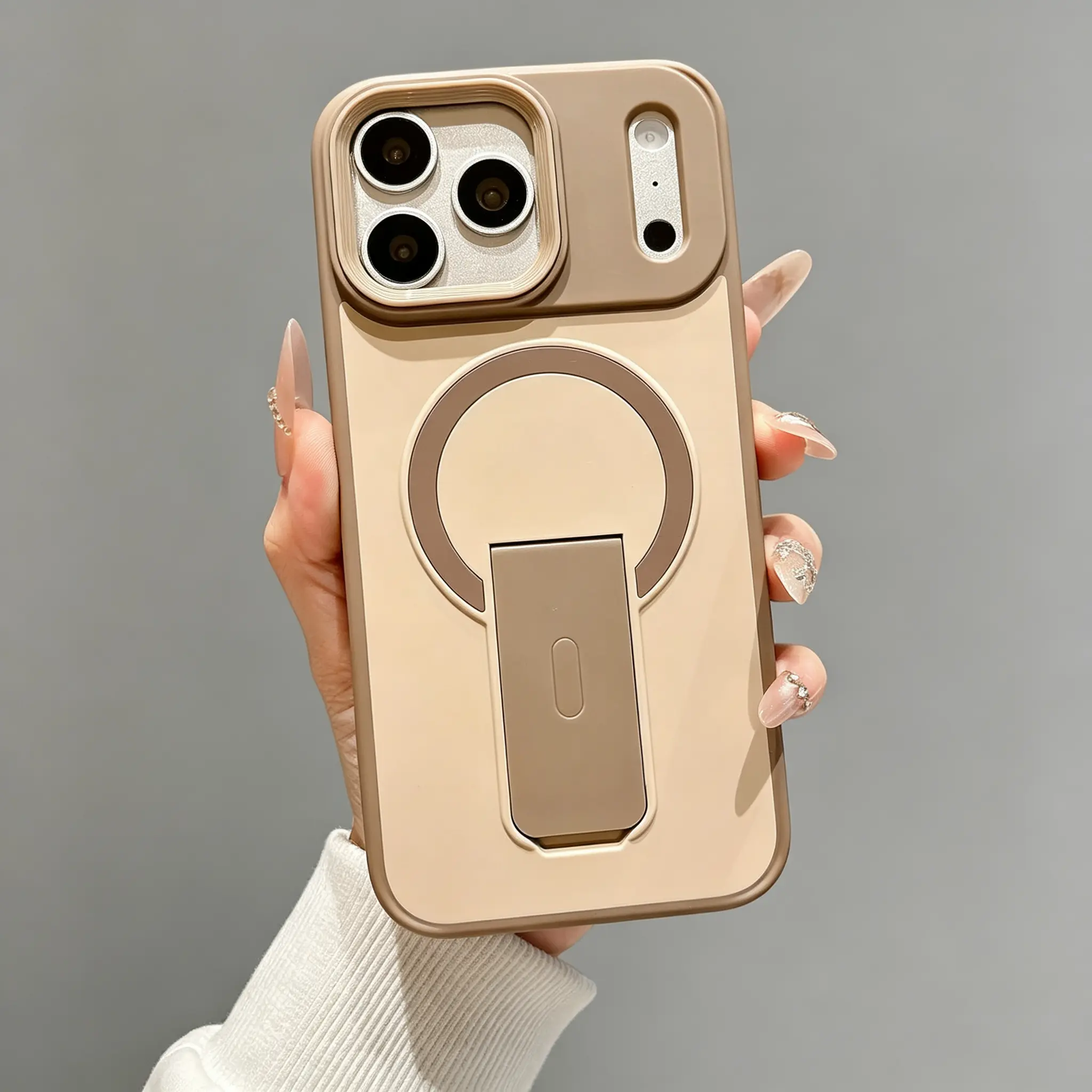 Hidden Invisible Kickstand Design Matte Translucent MagSafe Compatible Protective Phone Case must have phone case aesthetic phone case trendy phone accessory for iPhone 12 13 14 15 16 17 Pro Max