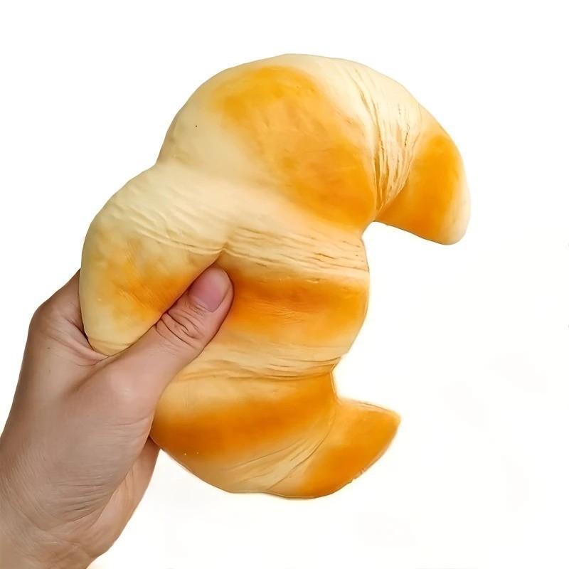 Anboor Slow Rising Squishies Toys for Kids, Bread Squishys Foam Food Croissant, Jumbo Big Stress Squishes, Cute Giant Squeeze Toy