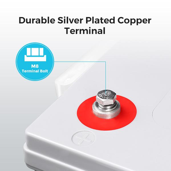 Renogy Deep Cycle AGM Battery 12 Volt 200Ah, 3% Self-Discharge Rate, 2000A Max Discharge Current, Safe Charge Most Home Appliances for RV, Camping, Cabin, Marine and Off-Grid System, Maintenance-Free