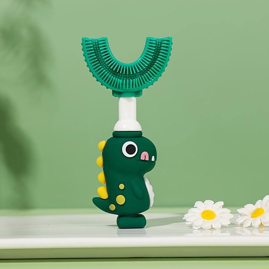 Toothbrush for Ages 2–7, Soft Food-Grade Silicone, 360° Cleaning Design, Portable Toddler Toothbrush
