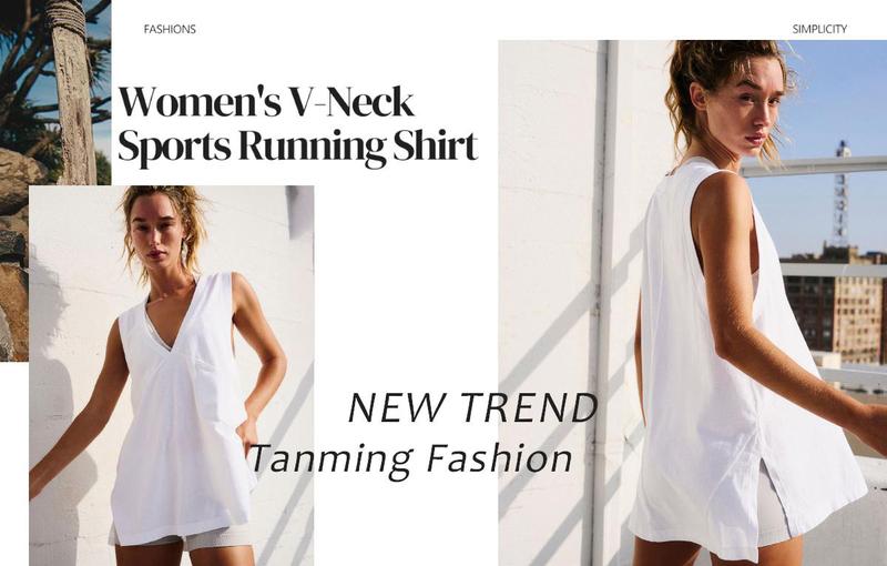 Tanming Women's Lightweight Tank Vest Top patch pocket Oversize Workout V Neck Sleeveless Athletic Running Shirts Gym Clothes