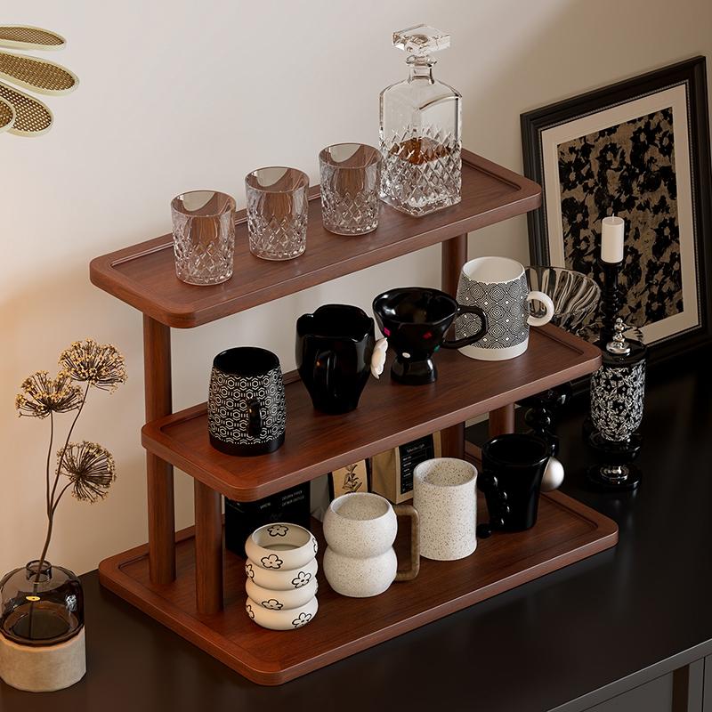 Multi-Layer Display Shelf, Display Stand, Home Storage Rack, Cup Holder, Key Organizer, Small Item Organizer, Space-Saving Design, Durable Material