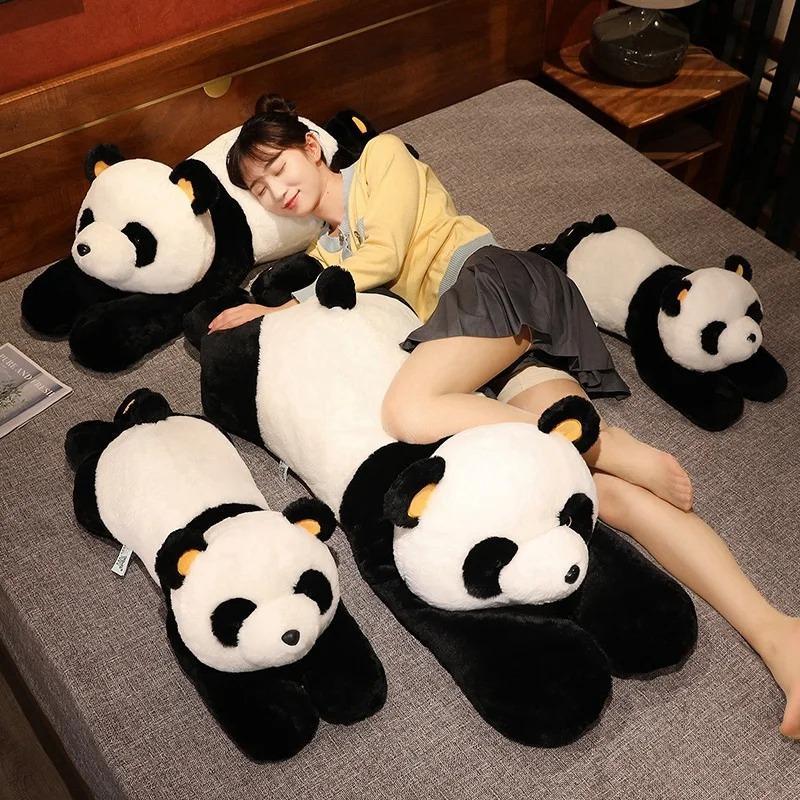50cm Giant Panda Plush Toys Soft Sleep Pillow Cartoon Animal Bear Stuffed Baby Doll Classic Kids Birthday Christmas Gifts