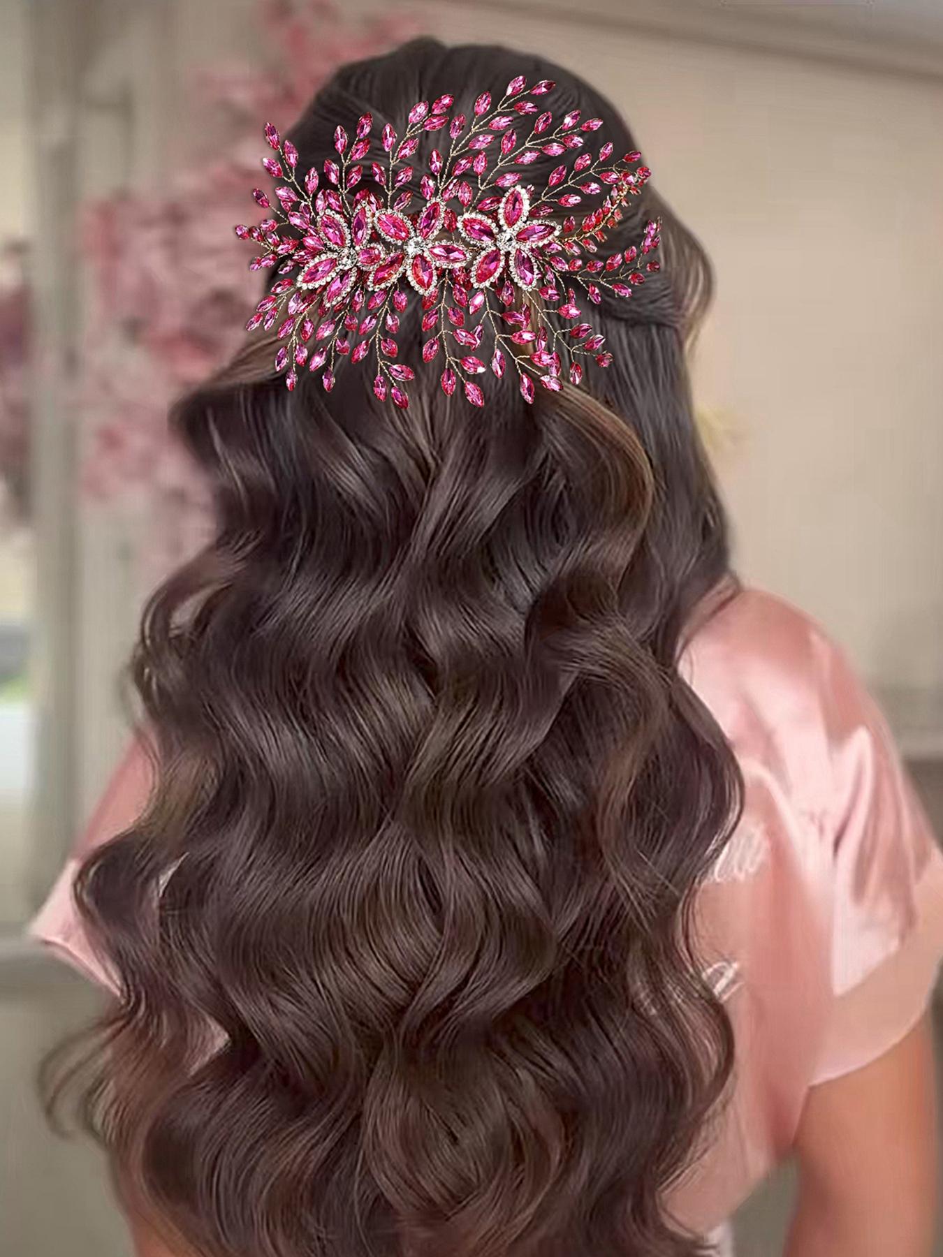 Wedding Bride Bridal Headband Sparkling Fashion Women Rhinestone Hair Accessory for Party Gathering Dance Photo Shoot