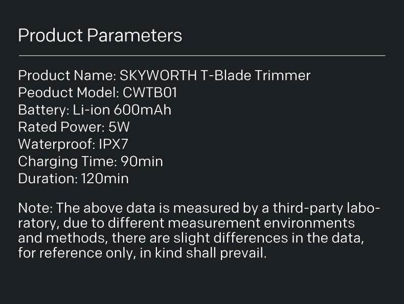 Skyworth T-blade Trimmer, Precise trimming, Waterproof & USB Rechargeable, Long Lasting for Travel & Daily Use, 2025 New Beard Shaver