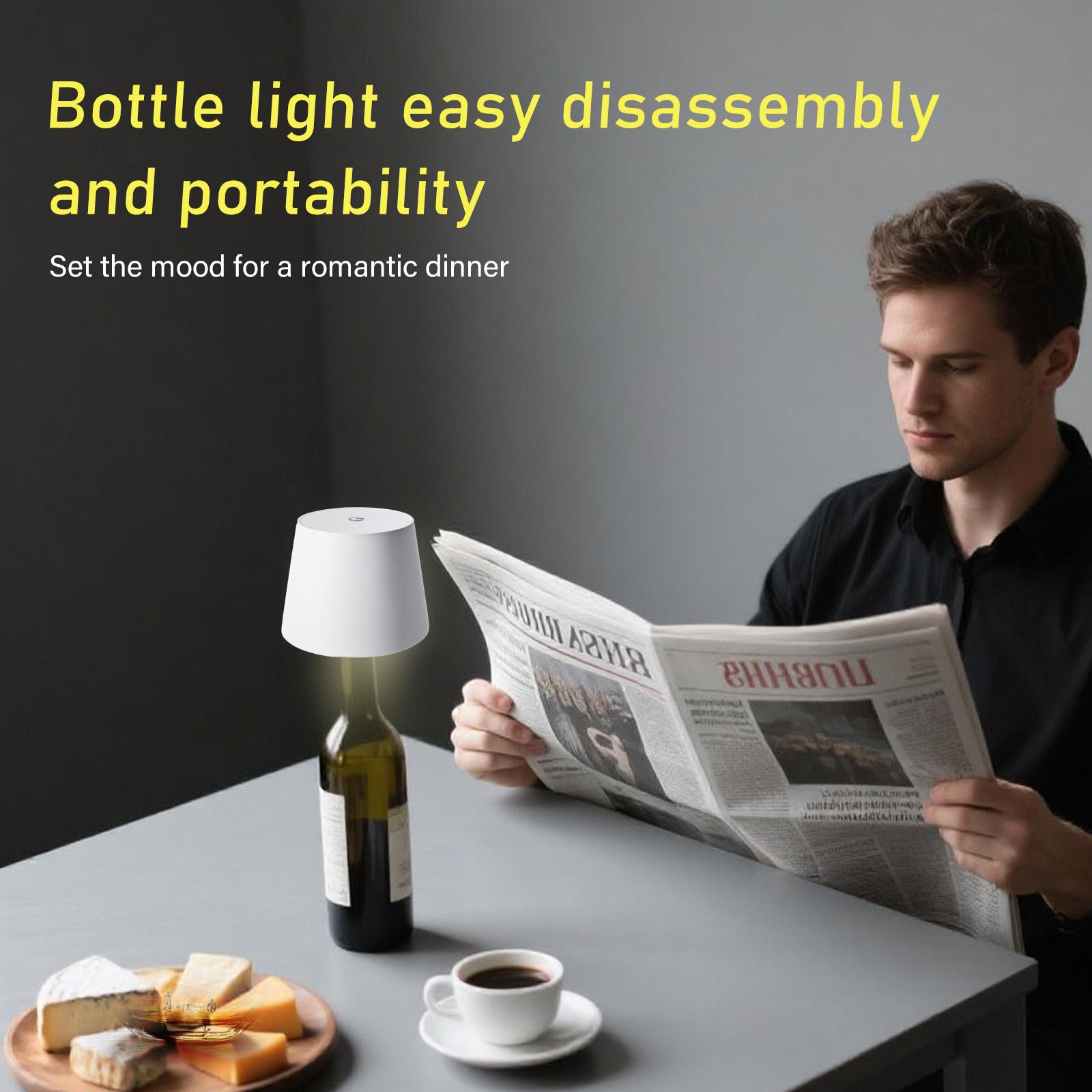 2026 New Wireless Bottle Lamp - LED Bottle Lights for Liquor & Wine Bottles, Cordless Lampshade, Whiskey Bottle Top Light, Bottle Stopper Night Light Kit, Rechargeable 3-Tone Touch-Dimmable 2026 New Wireless Bottle Lamp - LED Bottle Lights for Liquor & Wine Bottles, Cordless Lampshade, Whiskey Bottle Top Light, Bottle Stopper Night Light Kit, Rechargeable 3-Tone Touch-Dimmable
