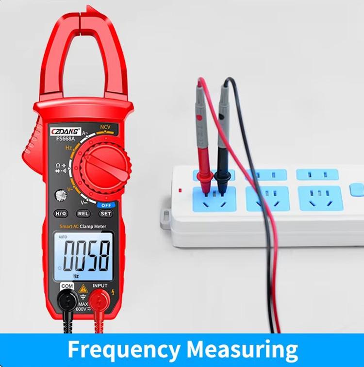 Clamp Meter Multimeter Dcv Acv Aca Ohm Capacitance Hz Diode Continuity Test, Digital Clamp Tester with Ncv Detection