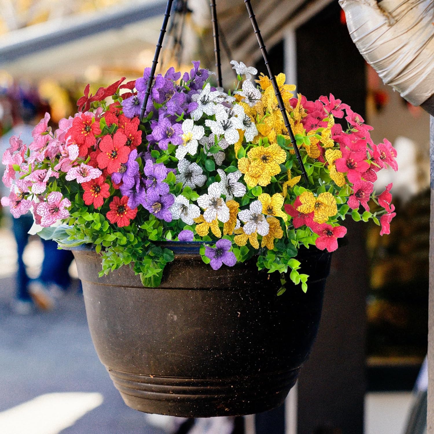 Artificial Flower (12pcs/set), Faux Flower, Fake Flower For Home Garden Decor, Colorful Artificial Flower For Outdoor Indoor Decoration, Artificial Flowers For Outside