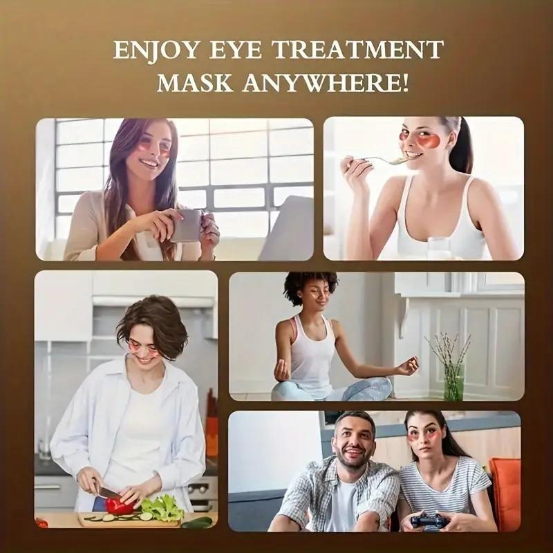 1 box of caffeine peptide firming eye masks, Hydrating eye treatments, Under Eye Patches, containing hyaluronic acid and niacinamide, deeply moisturizing, firming, reduces eye wrinkles, improves dark circles, suitable for all skin types