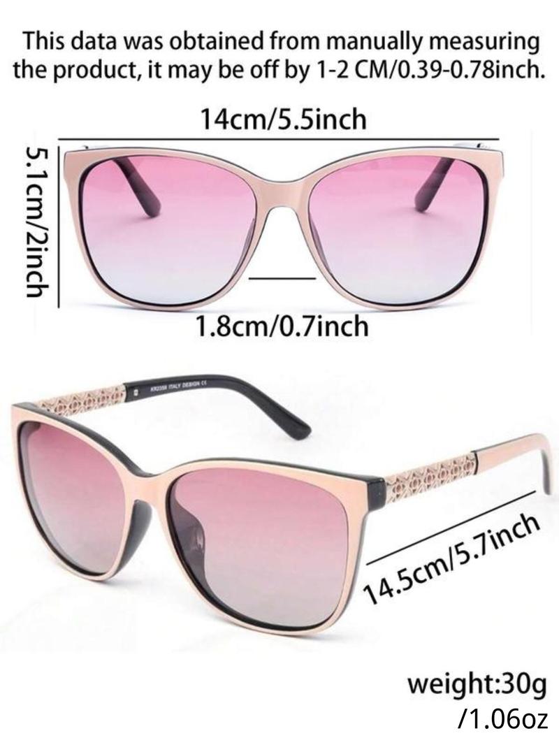 Women's Ombre Tinted Lens  Sunglasses, Trendy Casual Sunglasses for Everyday Use, Fashion Accessories for Outdoor Activities