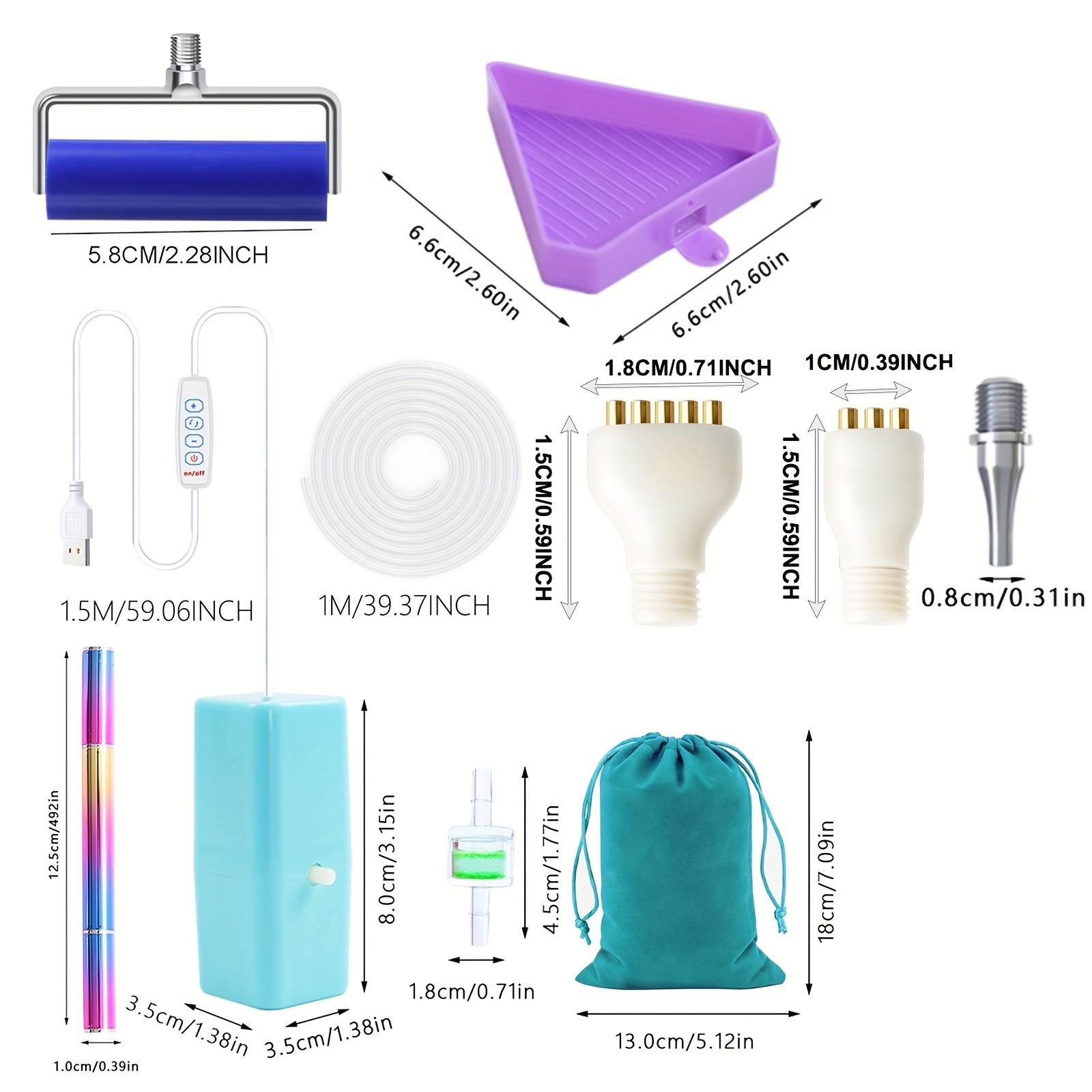 DIY Vacuum Suction Diamond Painting Tool Set, Metal Drill Pen, Rolling Wheel, Plastic Heads, Storage Bag, Complete Kit for Crafting, Diamond Painting Kits, Diamond Art Tools