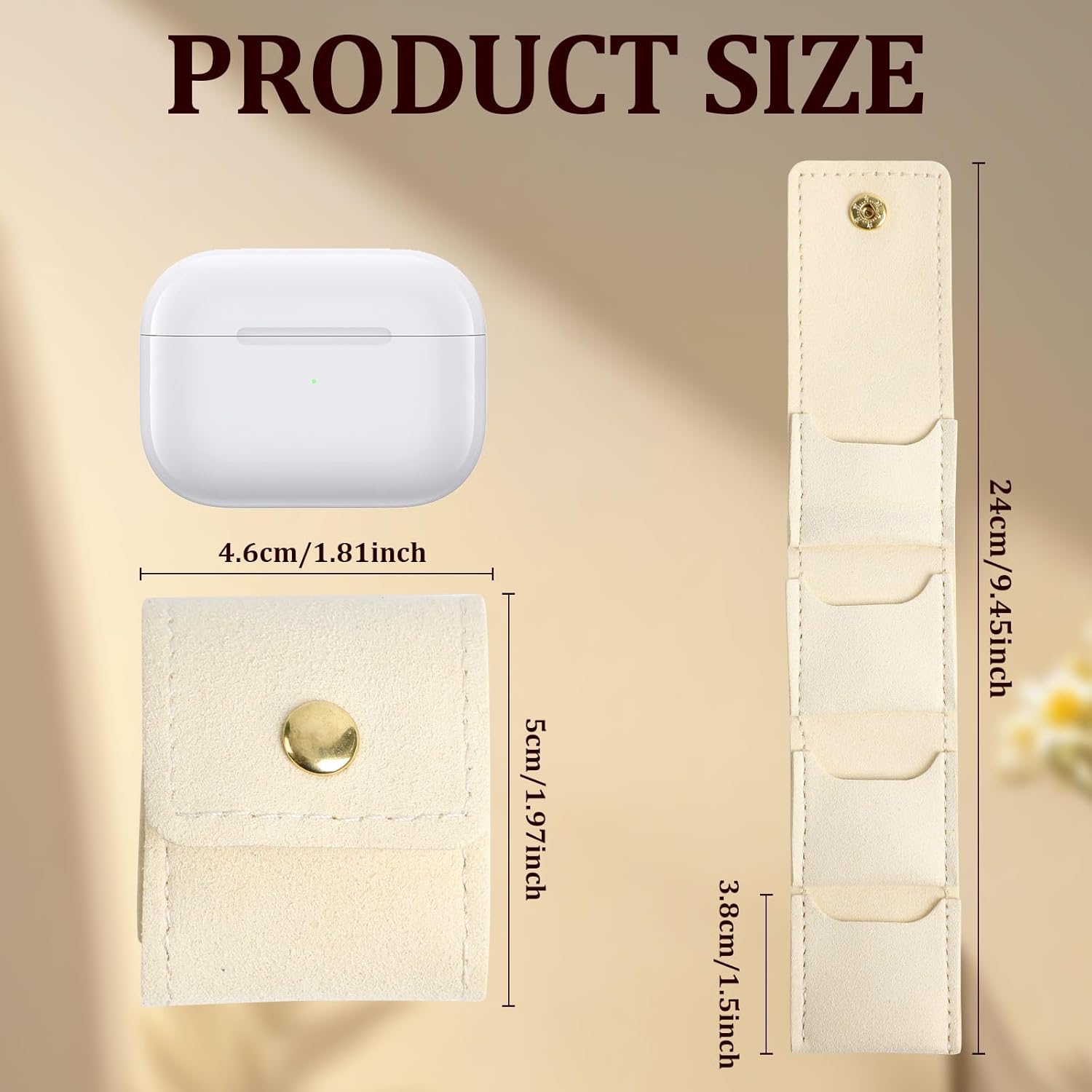 Mini Travel Jewelry Bag with Buckle, Secure Closure, Small Travel Jewelry Organizer Case, Foldable Jewelry Roll for Journey Rings, Necklaces, Earrings, Bracelets-Lightweight Jewelry Storage Organizer, Compact Storage