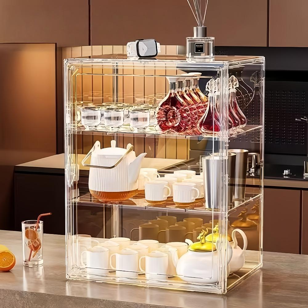 Acrylic storage and display box, suitable for blind box figures, cosmetics, cups and wine utensils —— can be wall-mounted