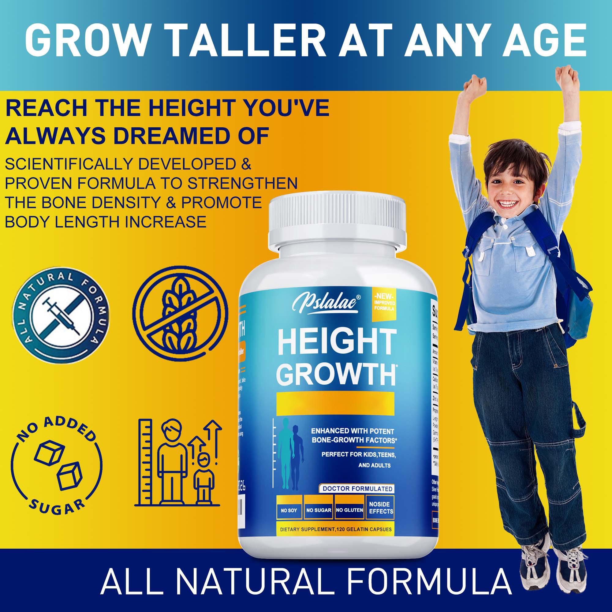 Pslalae Growth Capsules - Natural Height Increaser -120 Capsules Glucosamine Nutrients Dietary Chondroitin