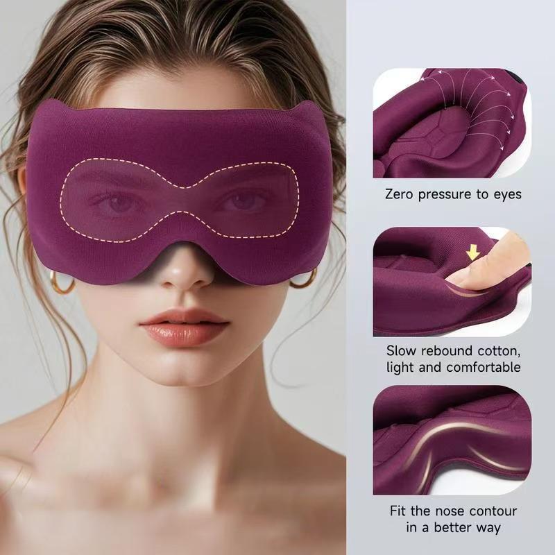 3D stereoscopic sleep eye mask, designed to extend eyelashes, with adjustable shoulder straps for molded masks at night, and a 100% light blocking eye mask, suitable for travel, yoga, and napping