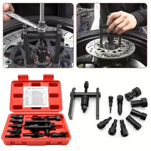 10PCS Motorcycle Bearing Puller,Blind Wheel Bearing Removal Tool 8-29MM, Blind Inner Bearing Puller Kits with Gloves and Box