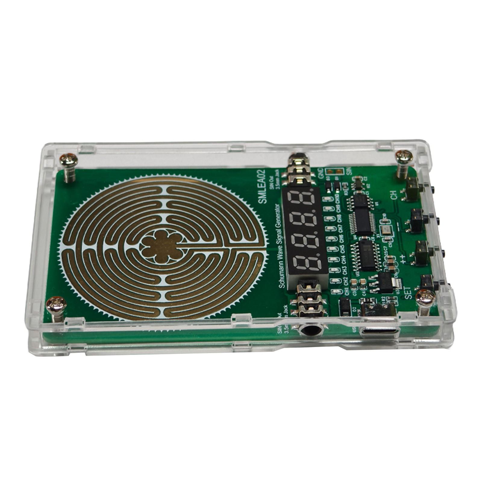 7.83hz Schumann Wave Generator, Pure Sine Wave, 10 Channels Switchable, Dual 3.5mm Audio Output, Pemf Pulse Em Field, Sleep Aid, Stress Relief