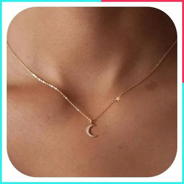 14K Gold Plated Dainty Pendant Necklaces for Women - Butterfly, Star of David, Moon and Star, Sun, Lotus, Infinity, Hummingbird, Bee, Boots, Chill, Sunflower - Elegant Jewelry