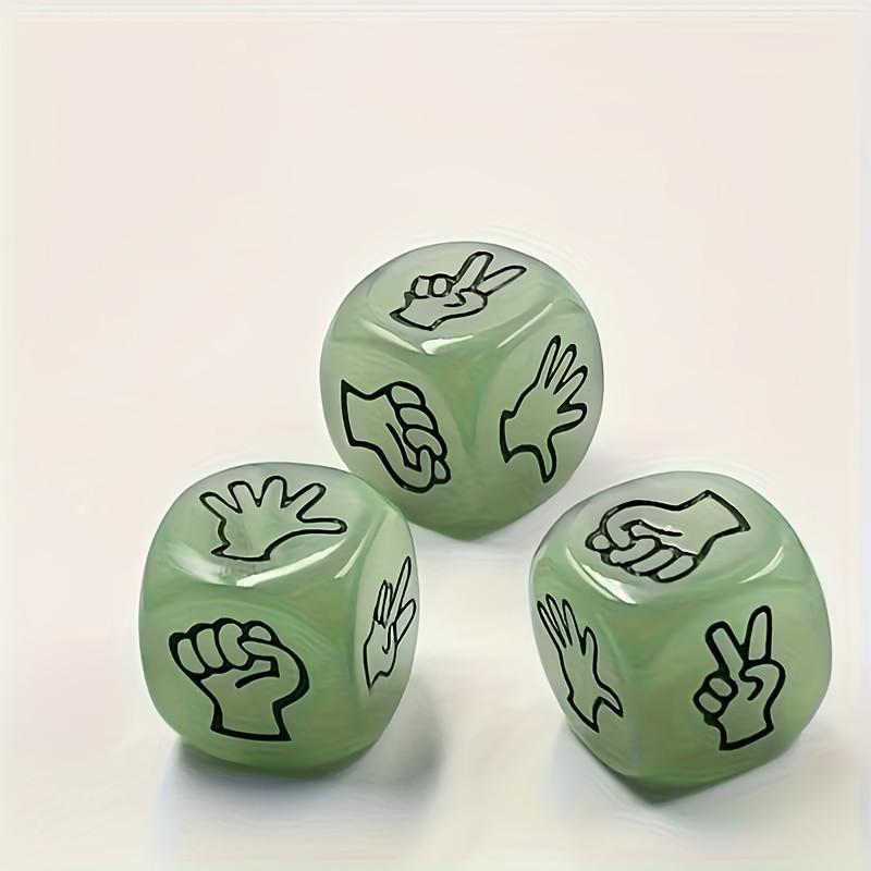 Night Glow Stone Scissors Paper Dice Game, Fun Outdoor Entertainment for Family Gatheries and Parties, Creative Gift for Christmas New Year