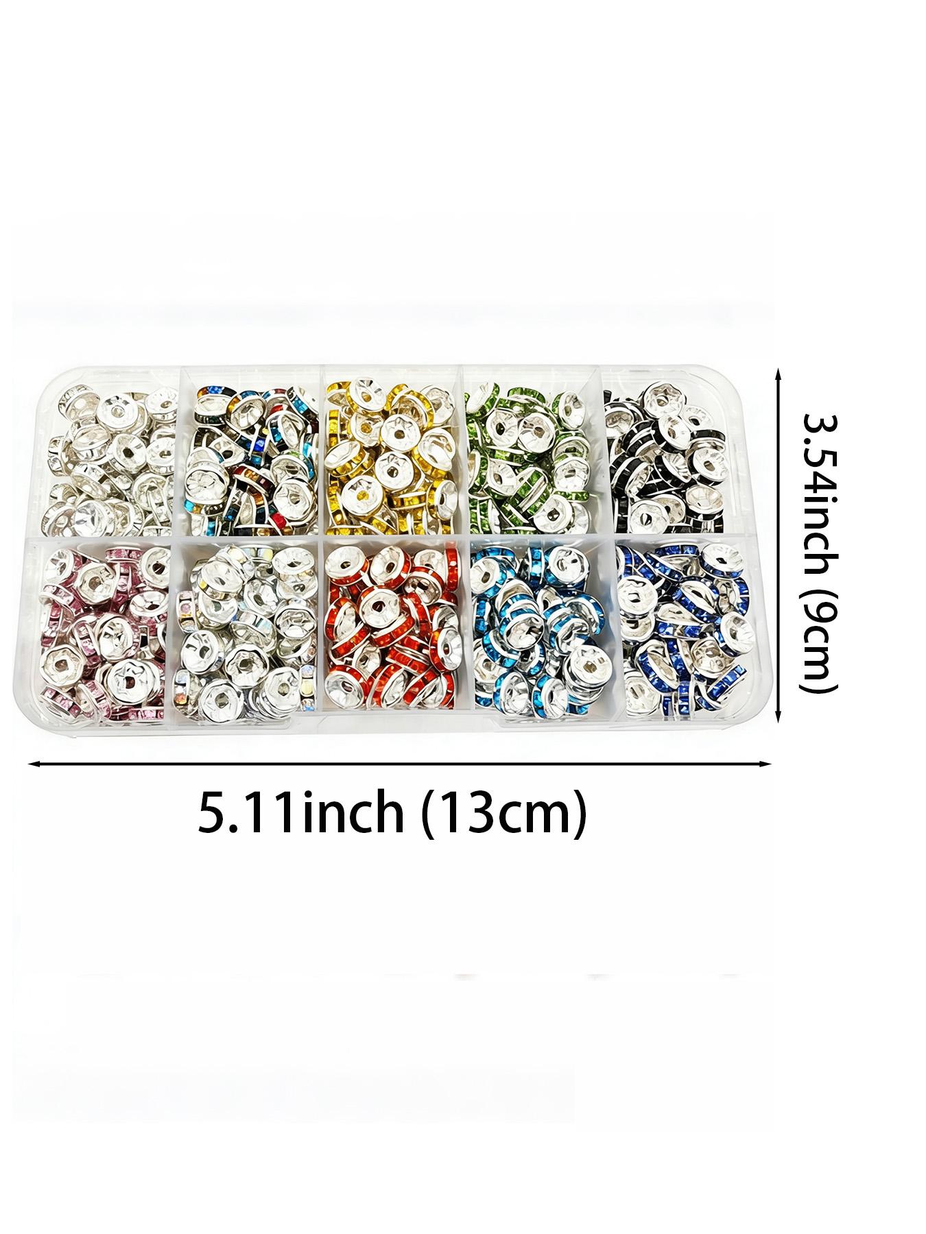 200pcs 8mm Spacer Bead Kit - Bead Assortment, 10 Colorful Beads for Jewelry Making, Fit for DIY Spacer Bead Bracelets, Craft Pens & Handmade Crafts (Boxed)