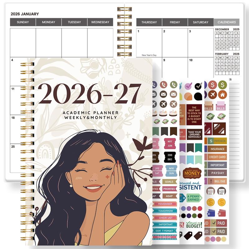 Jan 2026–Dec 2027 Monthly Planner, 24-Month College Planner and Weekly Agenda Notebook, Simplified To-Do Planner to Boost Productivity