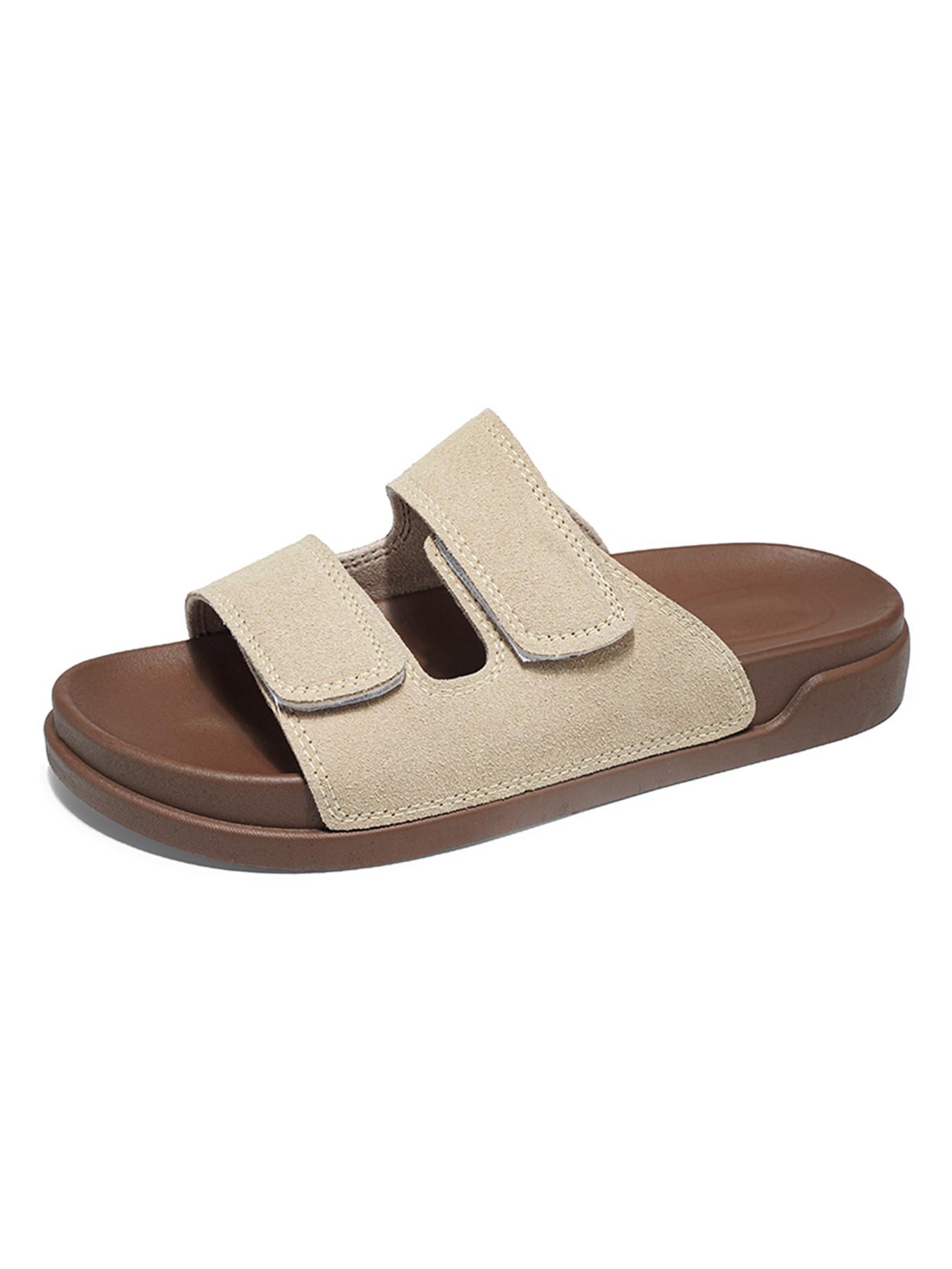 Men's Casual Sandals, Summer Outdoor Anti-Slip Beach Shoes, Fashion Youth Breathable Comfort Multifunctional Trendy Flip Flops