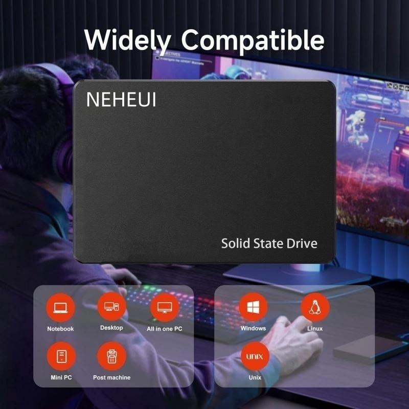 SSD 512gb/1tb Internal Solid State Drive, SATA Iii 6gb/s, 2.5 Inch 3D Nand Slc Cache, High Speed Up to 550mb/s, Compatible with Laptops and Desktops