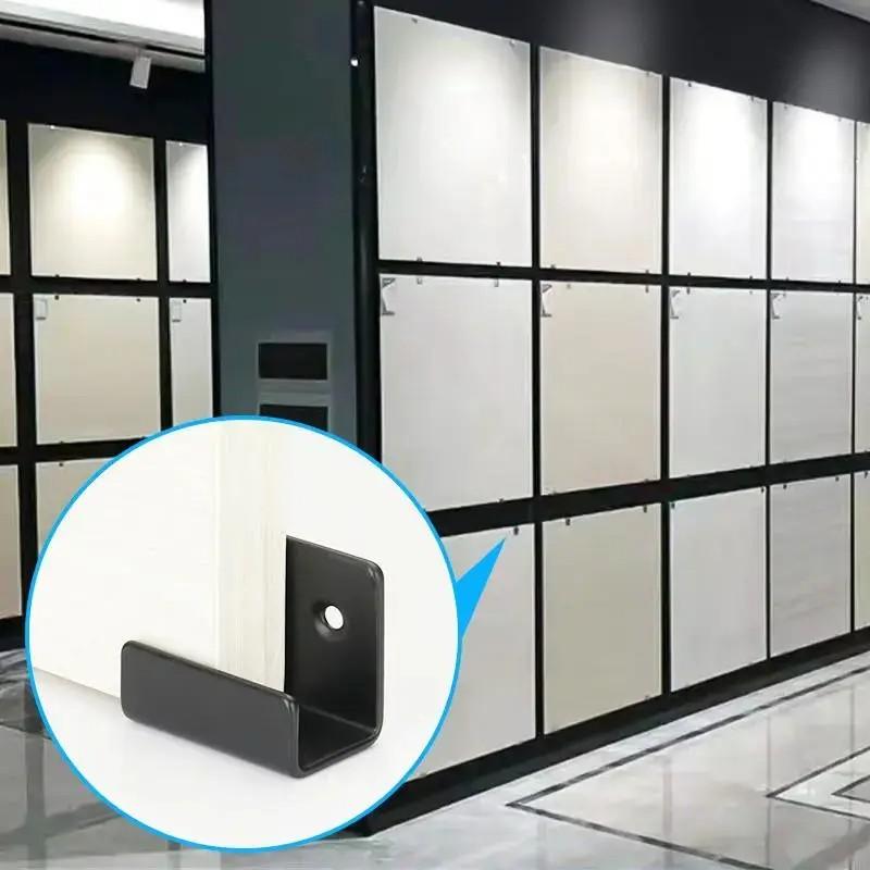 Wall Mounted Hook Mounting Bracket, Durable Material, Sturdy Stand, Practical Tile Display Rack, Wall Hooks for Home Office Showcase