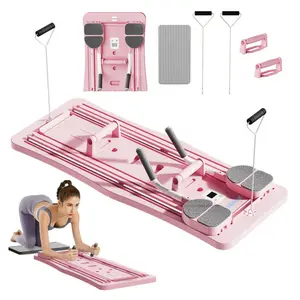 MultiFunctional 4in1 Fitness Board Home Full Body Exercise Smart Timer Safe Protection Quick Fold High Elastic Rebound NonSlip Sports Mat