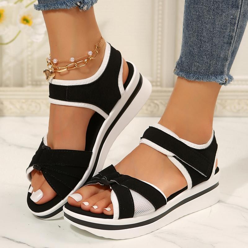 Women's Wedge Heel Platform Sandals Slip-on Design Casual Comfortable SlidesSuitable For All Seasons Springfresh