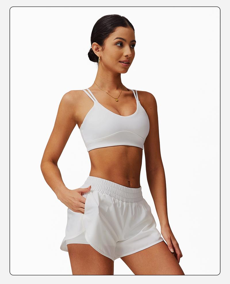 Women's Tennis Set, Two Piece Camisole Sports Underwear Quick Dry Running Fitness Sports Shorts Set, Cycling Gym Workout Yoga Set Activewear Clothing Lightweight Activewear Summer Sportswear Gymwear Sporty Style