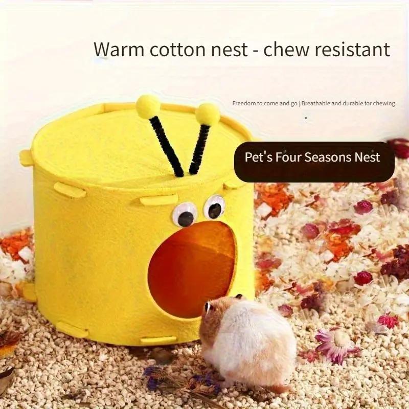 Small Hamster Hideout House, Universal Warm Nest, Breathable and Washable, Suitable for Honey Bag, Golden Bear, Guinea Pig, Bunny