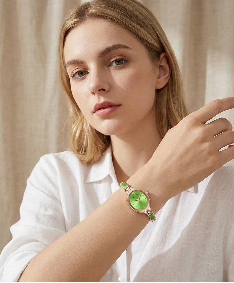 Ladies' Elegant Jewelry Bracelet Watch, 2-in-1 Design for Wristwatch & Bracelet Use, Stylish Delicate Appearance, Perfect Fashion Accessory for Women