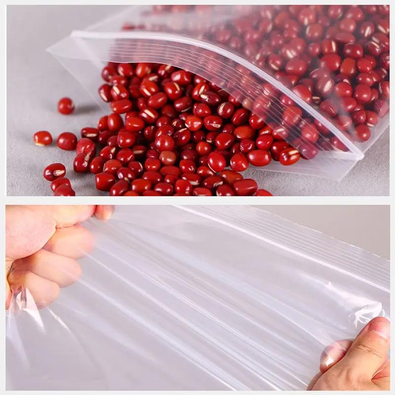100 PCS Small Plastic Ziplock Bags Resealable Transparent Jewelry Shoe Bag Vacuum Storage Bag Food Storage Bag Poly Clear Bags