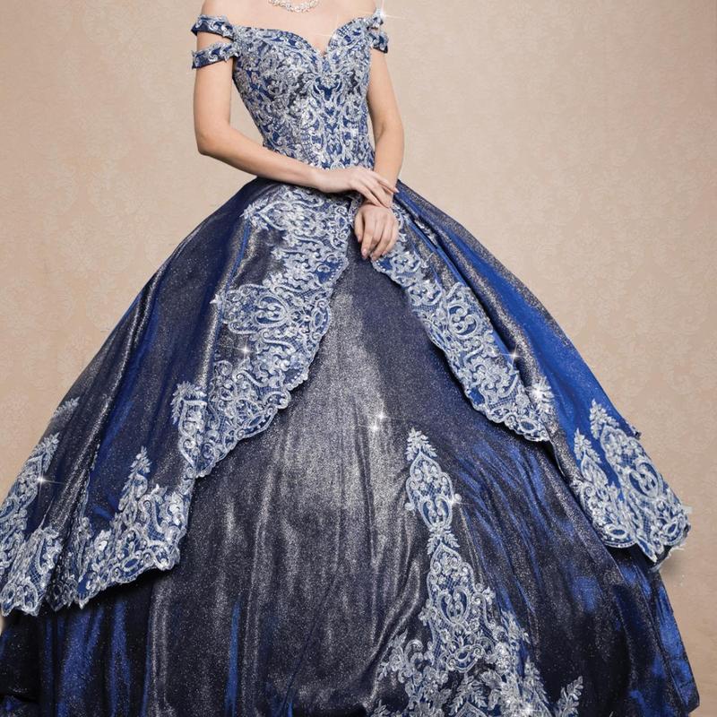 NO.23 Quinceanera Ball Gown Dress Split Skirt and Glitter Tulle Mexican Sweet 15  Formal Party Dress
