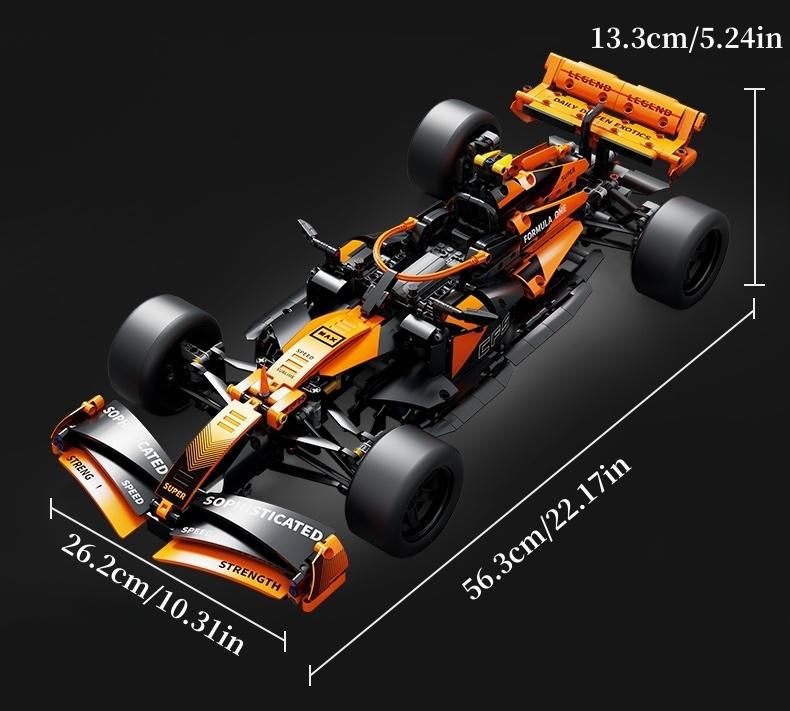1:10 Classic Formula One F1 Building Model Set, Movie Inspired Bricks, Customizable Tech Toy, Adult Kids Holiday Gift, High Detail Collectible