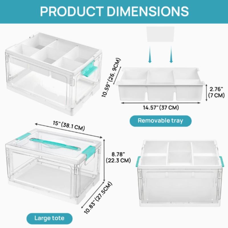 Upgrade Transparent Handmade Storage Box, Multi-Functional Divider for Medicines, Books, Toys, Cosmetics, Easy Access, Home Organization Helper