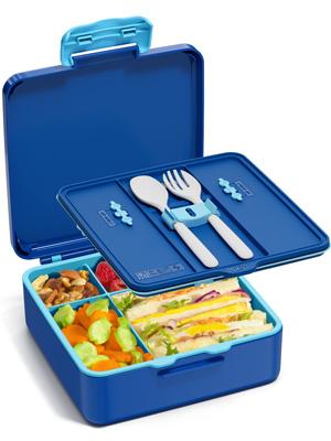 Fimibuke Bento Lunch Box with 4 Compartments, Insulated Lunch Bag, Stainless Steel Vacuum Thermos Food Jar, and Utensils for Girls and Boys