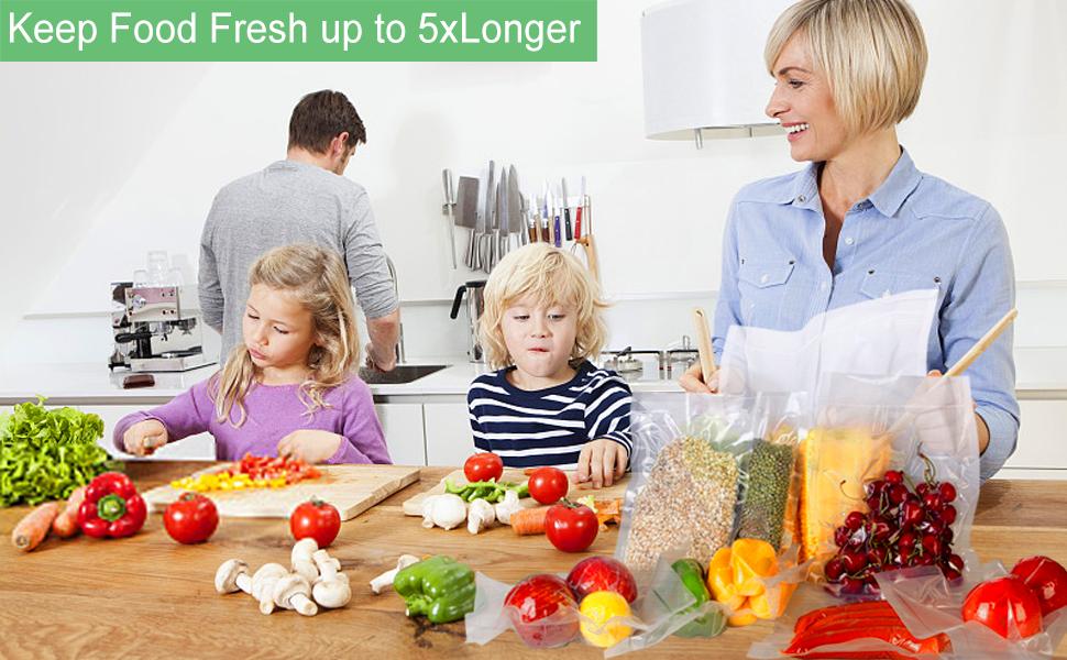 O2frepak 200 Pint Size 6" X 10"Vacuum Sealer Bags With Puncture Prevention,Vacuum Seal Freezer Bags,Great For Sous Vide Vaccume Sealer PreCut Bags