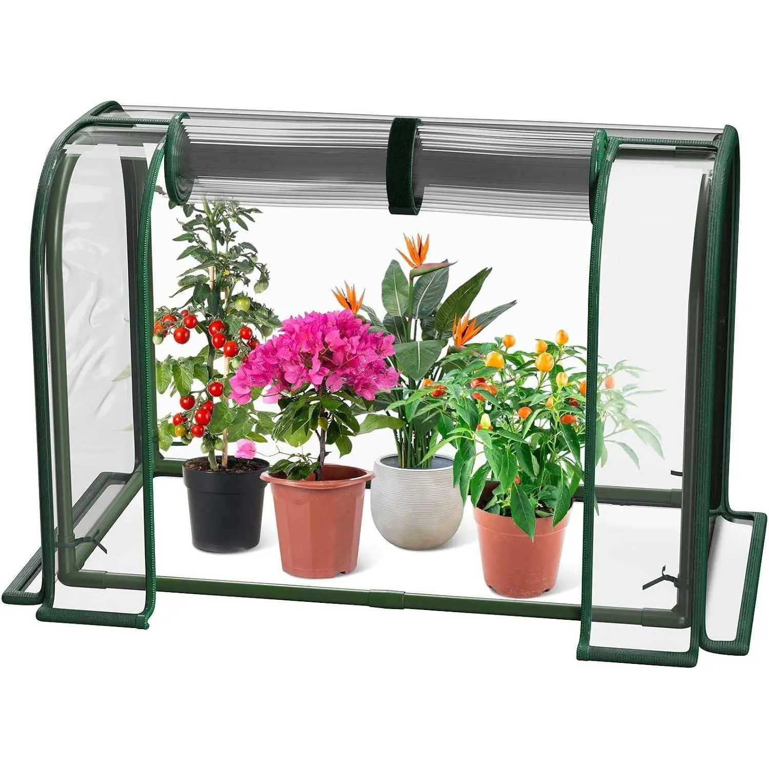 Mini Greenhouse Indoor Outdoor, 23.6*16.2*12.2 Inch Portable Tabletop  Greenhouse for  Growth and Seedling Propagation, Small Greenhouses for Garden Balcony Windowsill  Use
