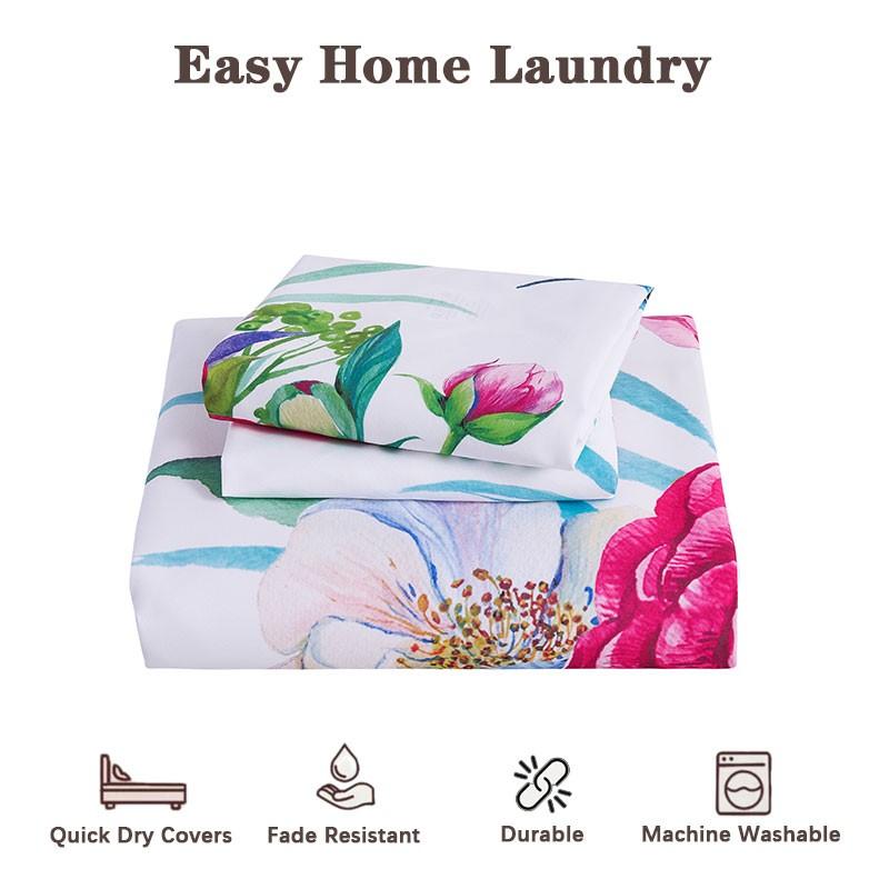 3pcs Plant Flower Hummingbird Bedding Set, Includes 1 Duvet Cover + 2 Pillowcases, Comfortable Sleep, Durable Material, Perfect Gift for Dorm Room