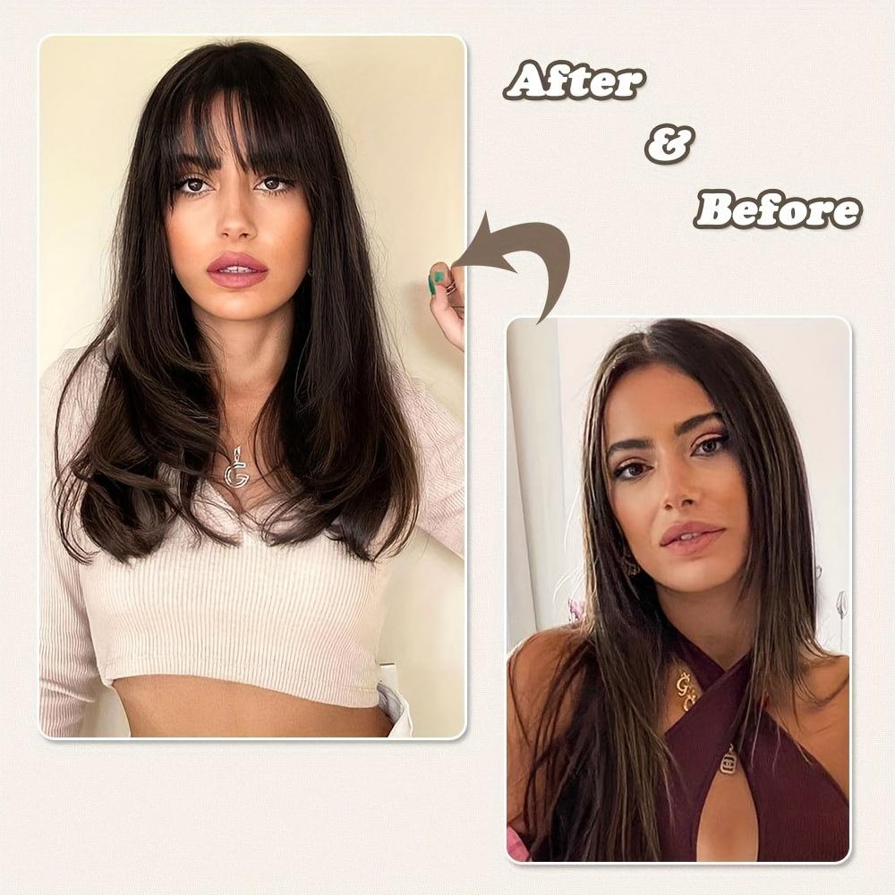 18inch Long Hair Toppers Clip In Hair Extensions Soft Straight Toppers Hair Pieces For Women