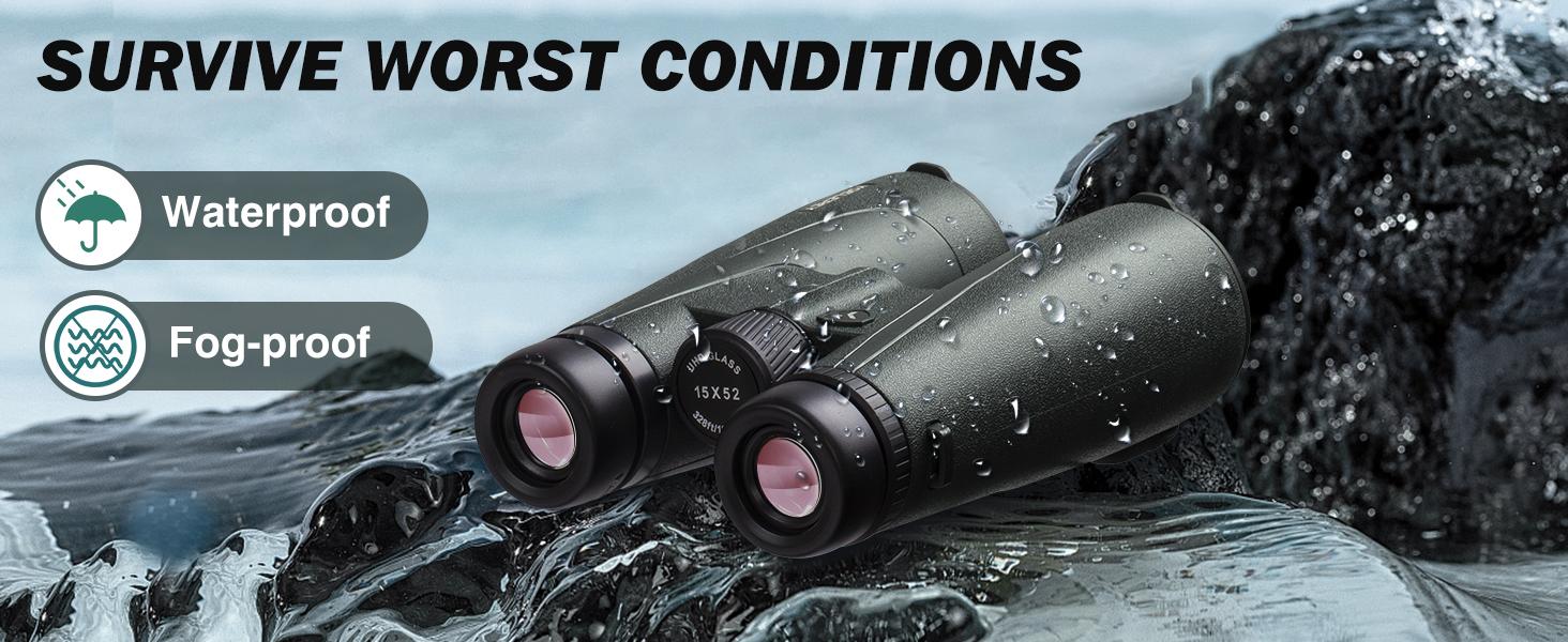 15x52 UHD Binoculars High Magnification for Bird Watching & Distant Details 23mm Large Eyepieces BAK4 Prism for Low Light Nature Lovers Telescopic Hiking Essentials 15x52 UHD Binoculars High Magnification for Bird Watching & Distant Details 23mm Large Eyepieces BAK4 Prism for Low Light Nature Lovers Telescopic Hiking Essentials