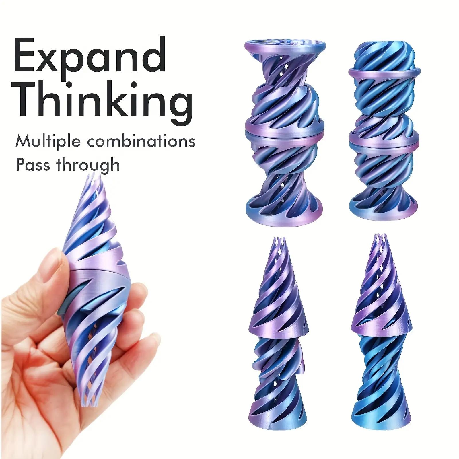 3-Piece Set 3D Printed Impossible Pyramid Sculpture, Anxious Cone Toy, Magic Impossibility Desktop Decor, Anxiety Relief Toy, Stress Relief Sculptures