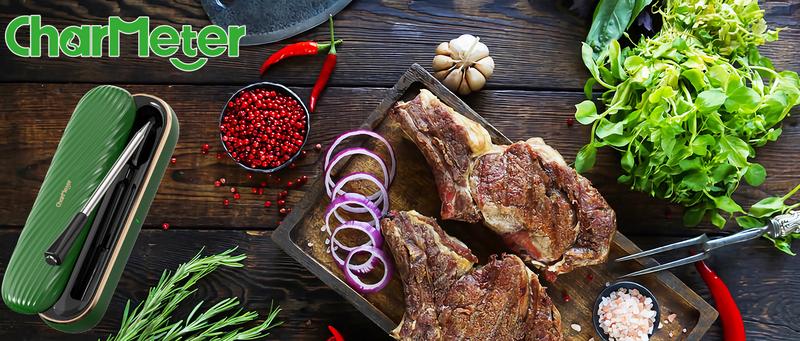 Charmeter Wireless Meat Thermometer, Bluetooth Grill Thermometer,Portable Cooking IP67 Waterproof, Perfect Smoker Accessories Gift for Kitchen Lovers