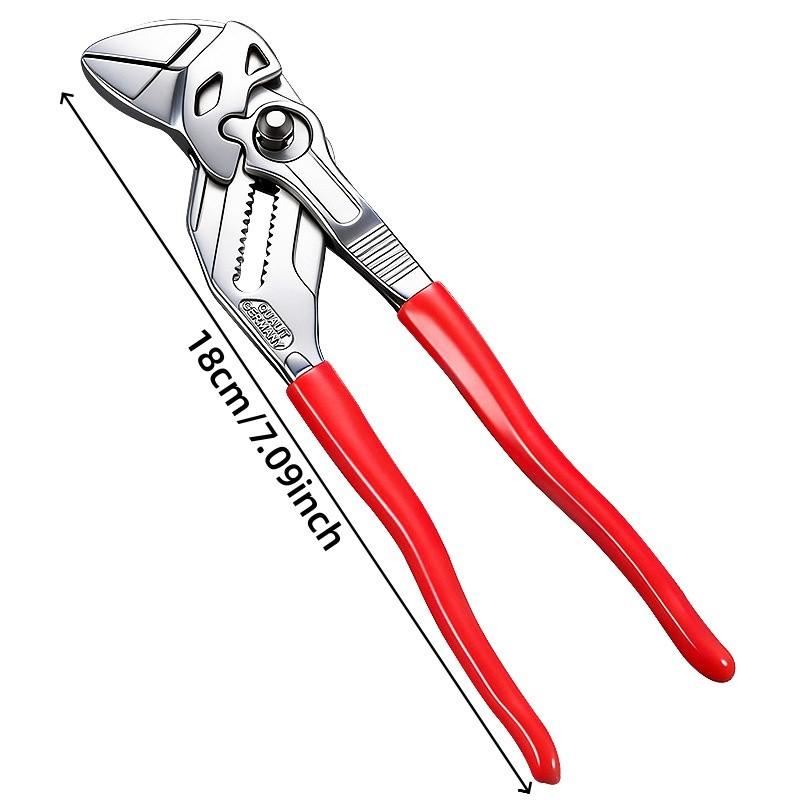 1pc Pliers Wrench, Two-In-One Adjustable Chrome Vanadium Steel Wrench, Flat Jaw Parallel Mouth, Ideal for Home Repair, Bolts, Nuts, Wrench Tool, Hand Tools