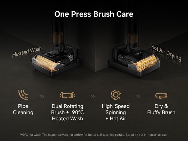 【LIVE】DREAME H12 Pro FlexReach Wet Dry Vacuum Cleaner, 0 Tangle Cordless Vacuum Mop All-in-One for Hard Floors, 180° Lie-Flat Floor Cleaner Machine with 194°F Hot Self-Cleaning, 50Mins Runtime【LIVE】